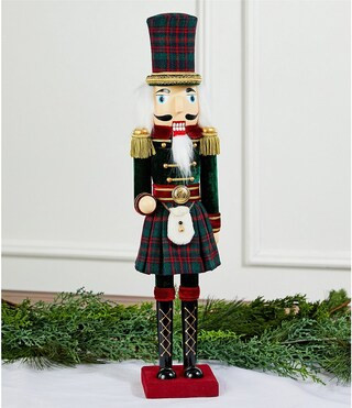 Southern Living Plaid Tidings Collection Classic Nutcracker Figurine | Dillard's