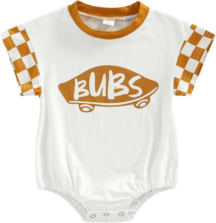 Ayalinggo Baby Boy Neutral Checkerboard Oversized T Shirt Romper Shorts Jumpsuit Summer Outfit Trend | Amazon (US)
