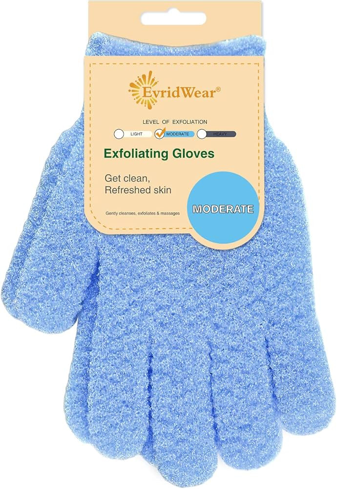 Evridwear Exfoliating Glove for Shower Man and Women, Dual Texture Bath Body Scrub Gloves Dead Sk... | Amazon (US)