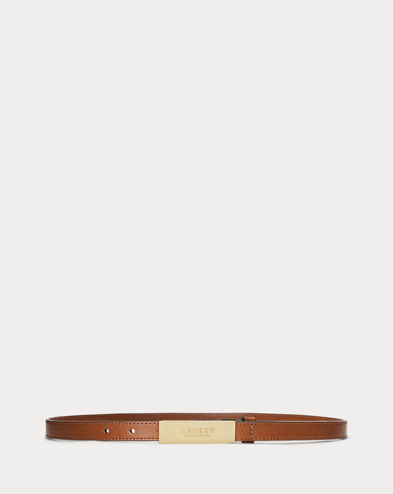 Logo Leather Skinny Belt | Ralph Lauren (UK)