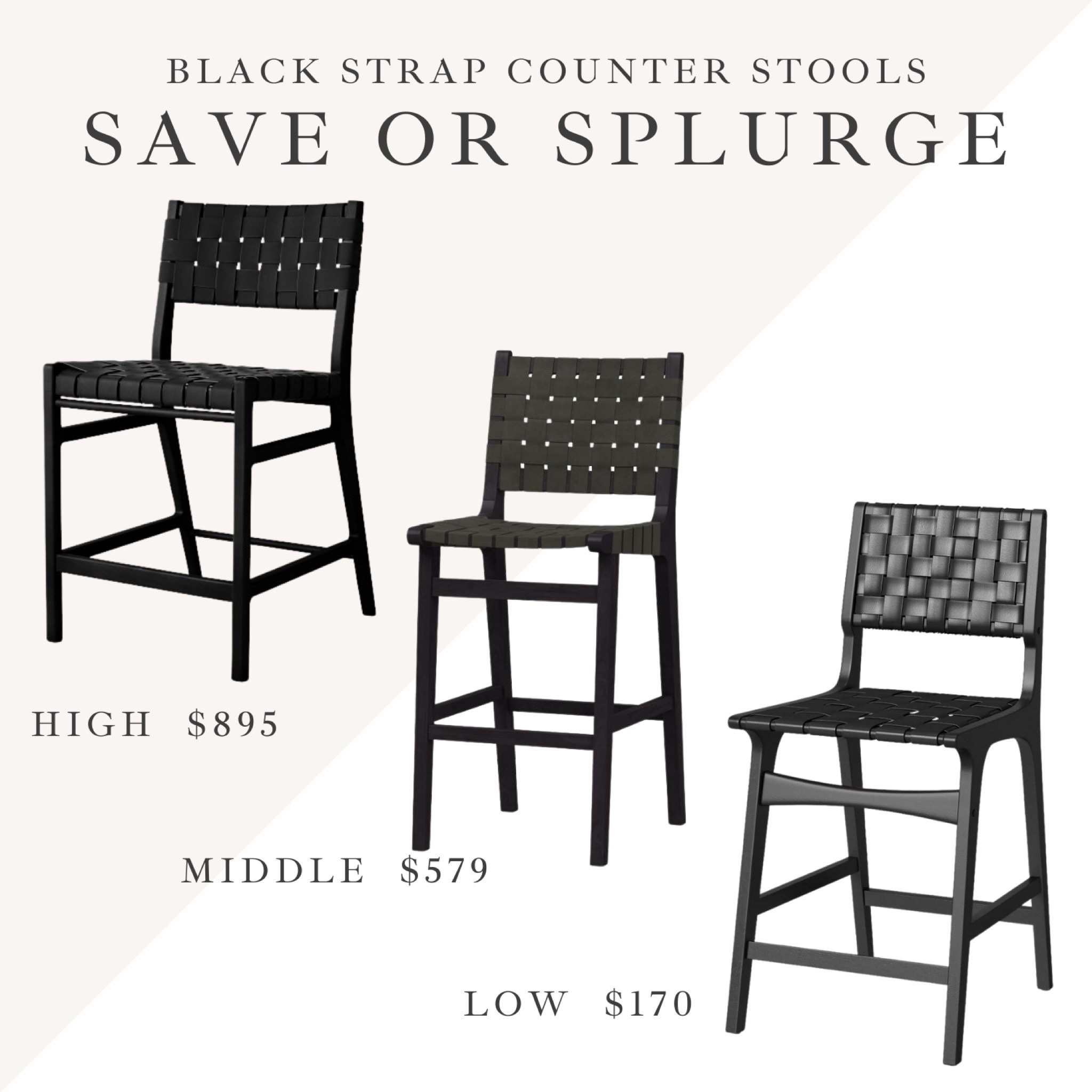 These black leather strap counter stools come in all price ranges! Home decor, living room decor, marble decor, black Decor, modern decor, farmhouse, transitional, bedroom decor, office decor, kitchen decor, Spring Decor, bedroom, coffee table, bathroom, living room, bedding, kitchen, master bedroom, dining table, office, dining room, console table, rugs, rug, bathroom decor, dresser, nightstands, home office, desk, entryway

#LTKstyletip #LTKFind #LTKhome