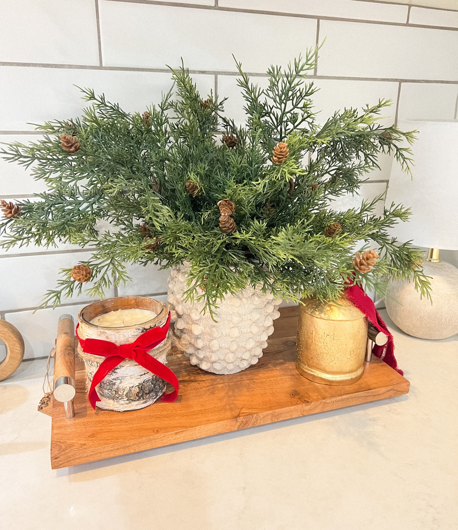 I found the popular Minka pot from Antropology DUPE in Marshall! Perfect for winter and Christmas decor. 🌲🌿
I did painted it in a warmer neutral acrylic paint. Turned out perfect. 

#LTKhome #LTKSeasonal #LTKHoliday