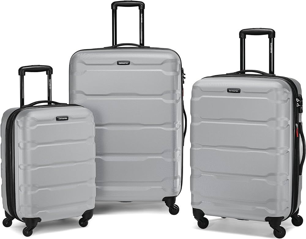 Amazon.com | Samsonite Omni PC Hardside Expandable Luggage with Spinner Wheels, Checked-Medium 24... | Amazon (US)