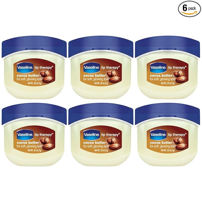 Vaseline Lip Therapy Cocoa Butter 6-Pack – Mini Lip Balms for Soft, Glowing Lips, 0.25 Oz Ea | Amazon (US)