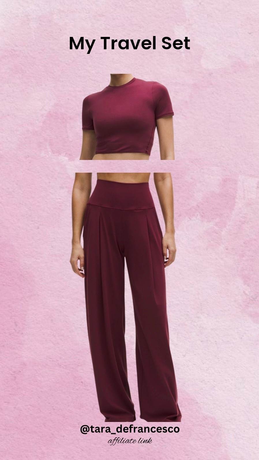 My next travel set ! 

Ordered size 6 34” inseam pants.
Size M top.

#LTKtravel #LTKfitness #LTKcanada