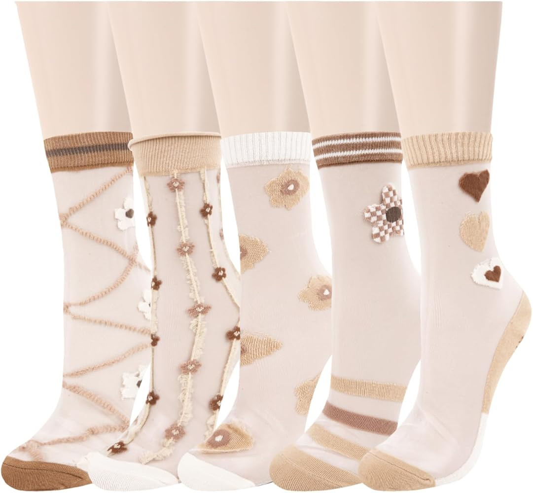 Benefeet Sox Lace Sheer Mesh Socks for Women Girls UltraThin Transparent See Through Nylon Ankle ... | Amazon (US)