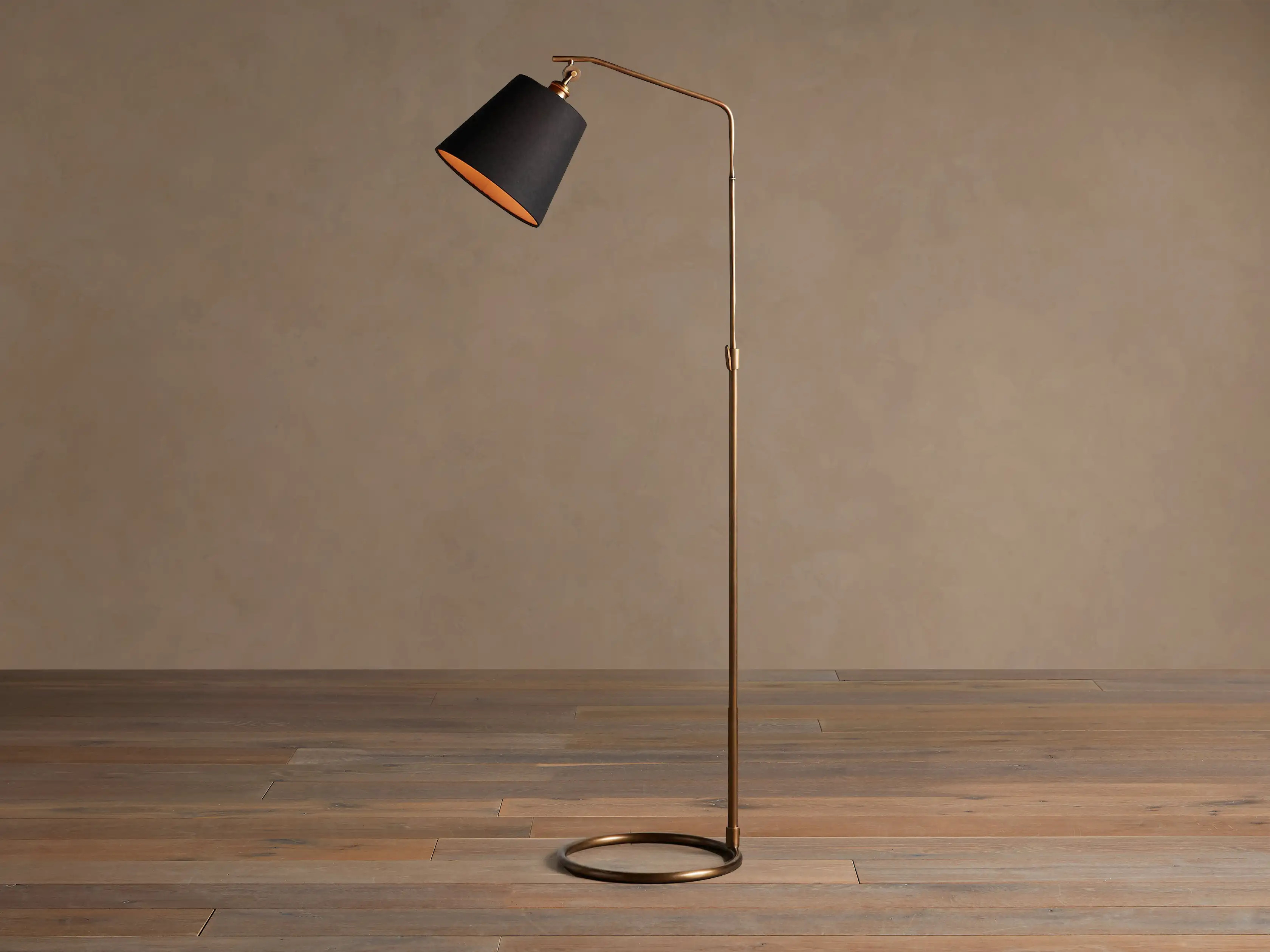 Kellen Antiqued Brass Floor Lamp | Arhaus
