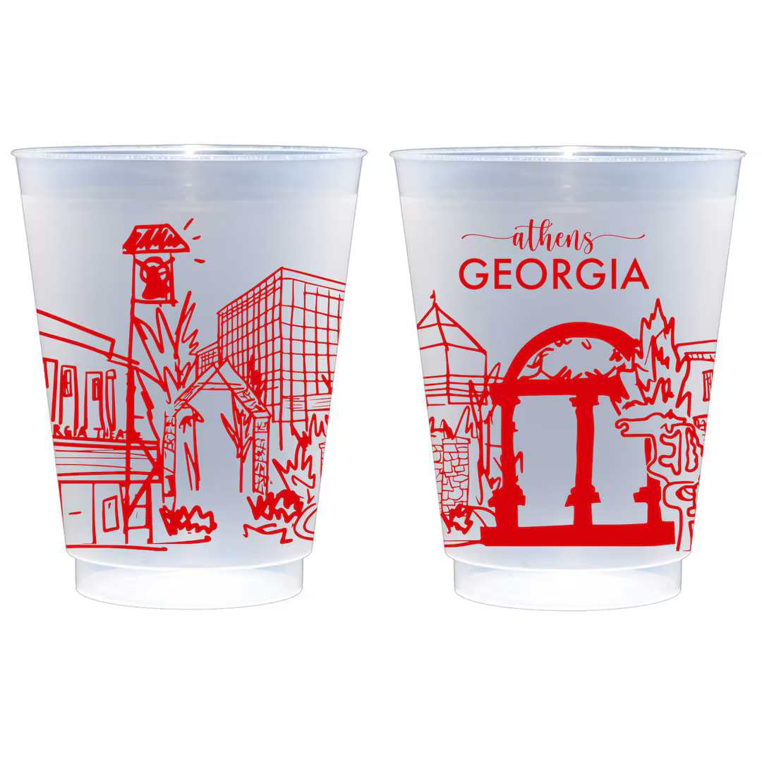 Athens, Georgia Skyline Frosted Roadie Cup 10 Pack - Etsy | Etsy (US)