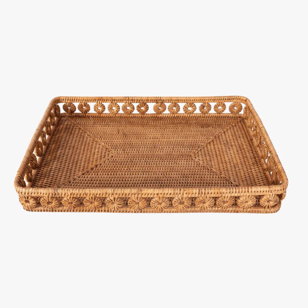 Menton Rectangle Rattan Tray | Dear Keaton