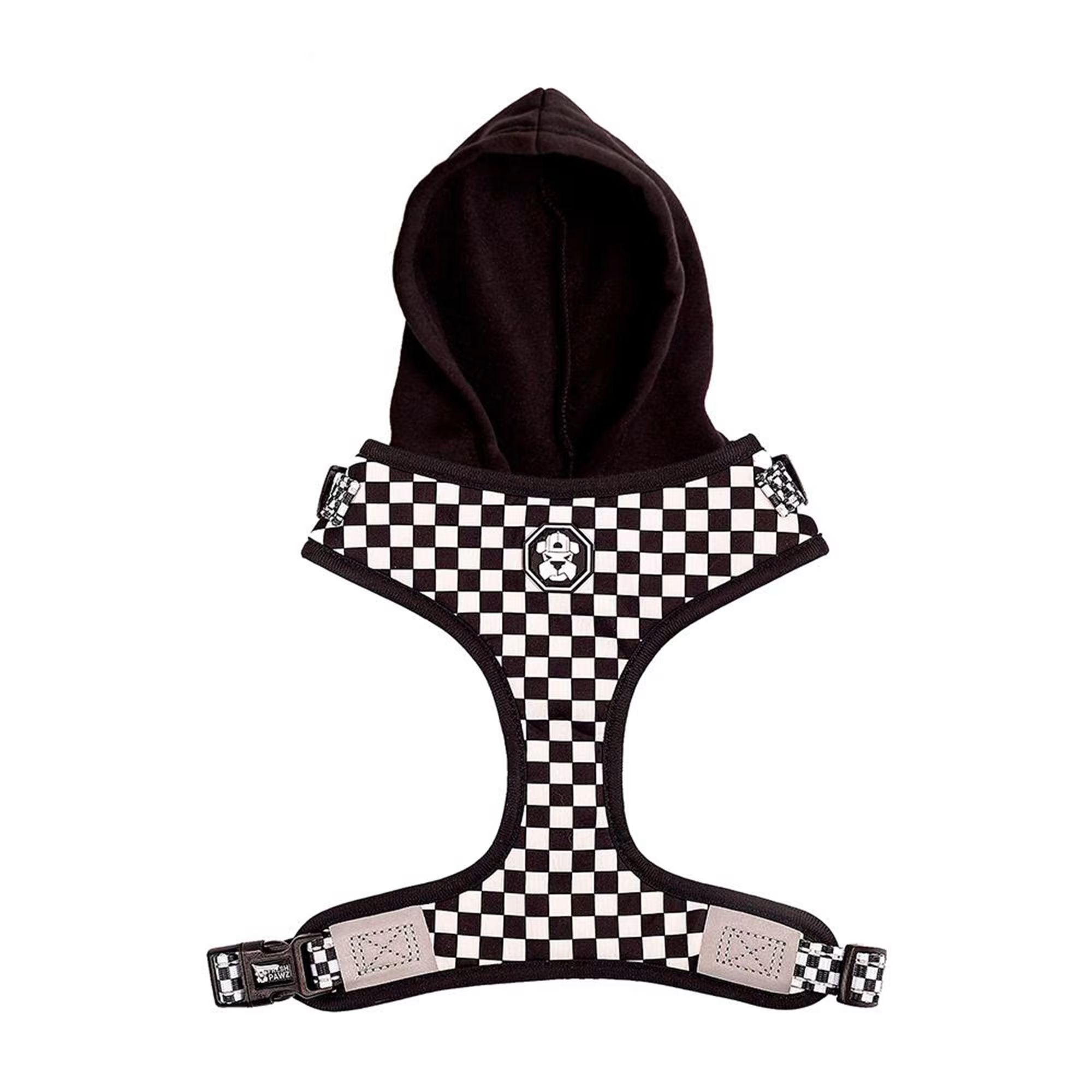Fresh Pawz The Checkerboard Dog Hoodie Harness, Large | Petco