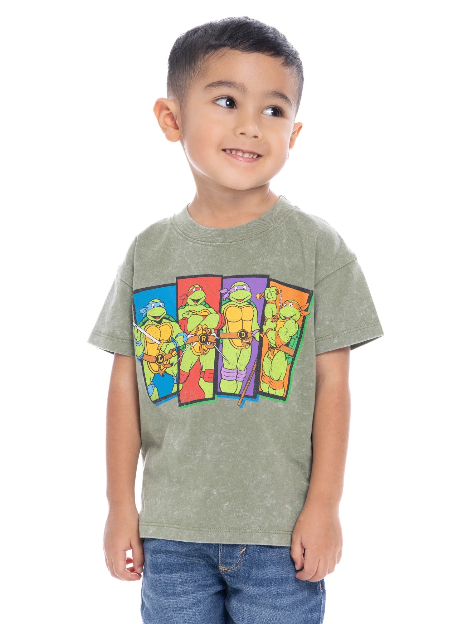 Teenage Mutant Ninja Turtles Toddler Short Sleeve Crewneck Tee, Sizes 12M-5T | Walmart (US)