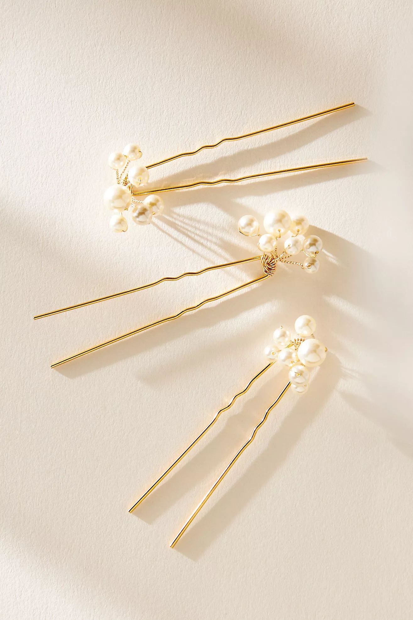 Jennifer Behr Primavera Pearl Hair Pins, Set of 3 | Anthropologie (US)