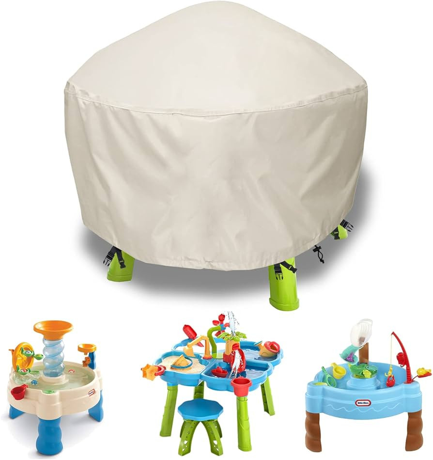 Water Table Cover Waterpark Play Table Covers Sand Water Outdoor Water Table Cover 34X34X18 inch-... | Amazon (US)