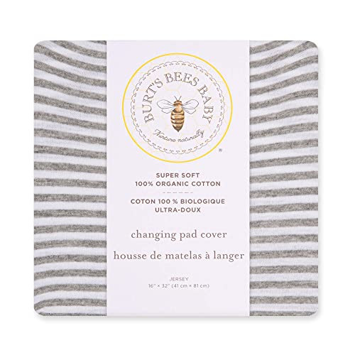 Burt's Bees Baby Unisex Baby Gift Set - Crib Sheet, Changing Pad Cover, 100% Organic Cotton Essentials Bundle | Amazon (US)