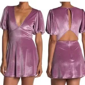 L-Space Ruby Ribbed Velvet Mini Dress in Iri/Back Cut Outs/Large | Poshmark