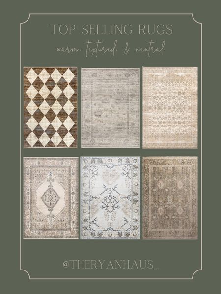 Last week’s top selling rugs! These rugs are all neutral options with great texture, warmth, and character. 

Area rugs, neutral rugs, rugs, home decor

#LTKhome #LTKFind #LTKstyletip
