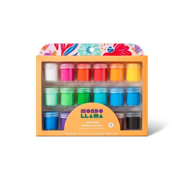 18ct Washable Tempera Paints Classic Colors - Mondo Llama&#8482; | Target