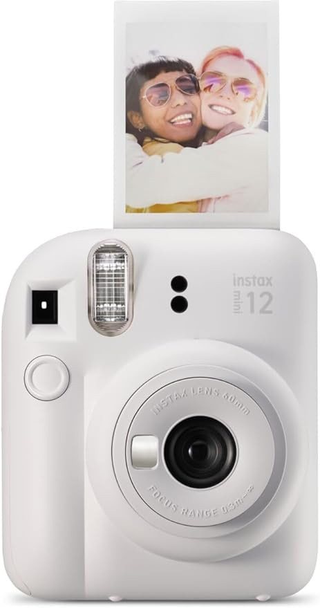 Fujifilm Instax Mini 12 Instant Film Camera, Clay White | Amazon (US)