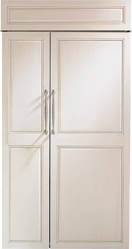 Monogram - 42 in. Wide 25.1 Cu. Ft. Side-by-Side Built-In Smart Refrigerator with Advanced Temperature Management System - Custom Panel Ready | Best Buy U.S.