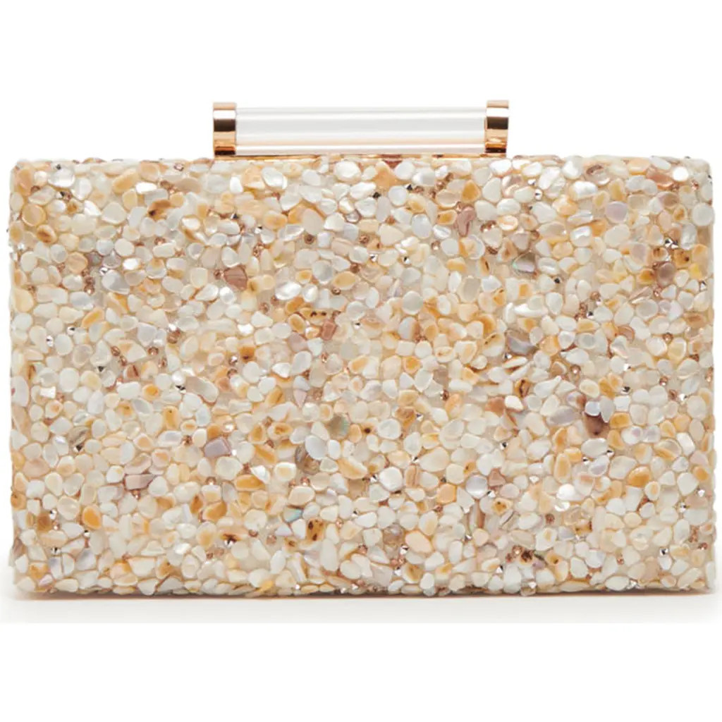 Dolce Vita Rockee Pebble Encrusted Convertible Clutch in Natural at Nordstrom | Nordstrom