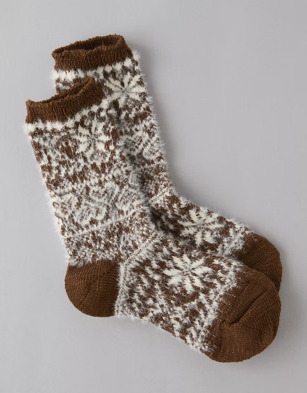 AE Snowy Fair Isle Crew Socks | American Eagle Outfitters (US & CA)