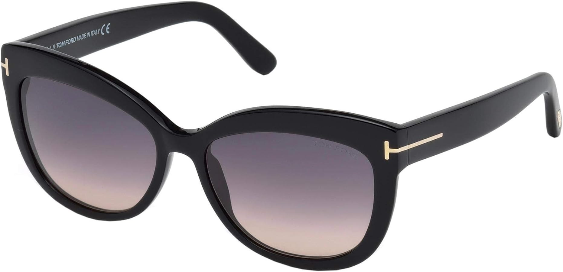 Tom Ford FT0524 01B Shiny Black Alistair Cats Eyes Sunglasses Lens Category 2 S | Amazon (US)