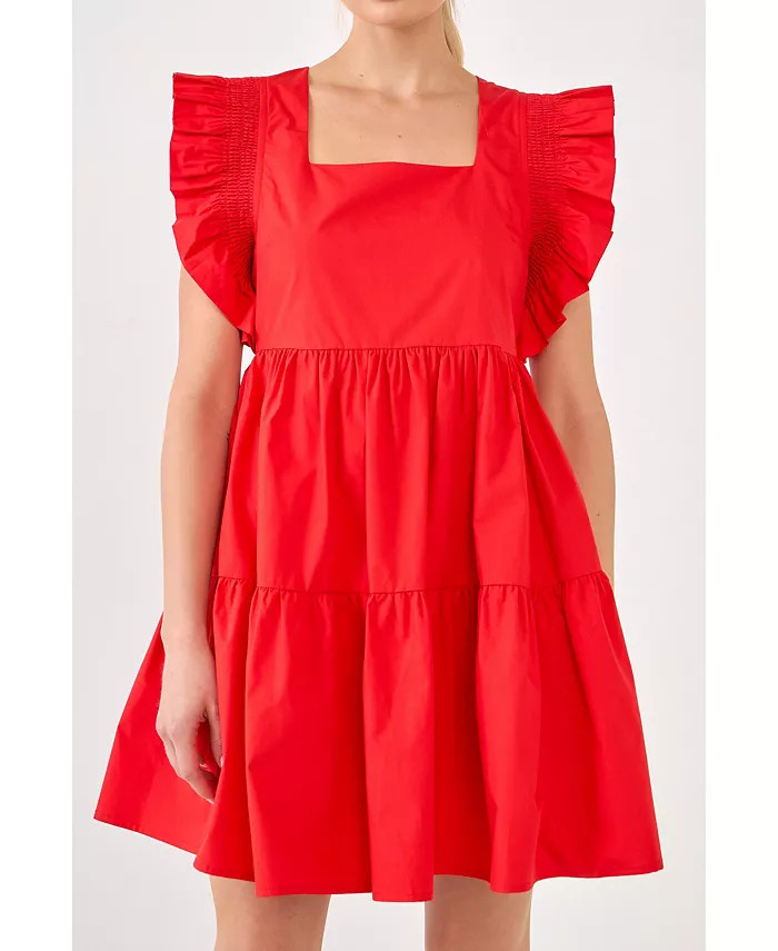 Women's Ruffled Dress with Smocking Detail | Macys (US)