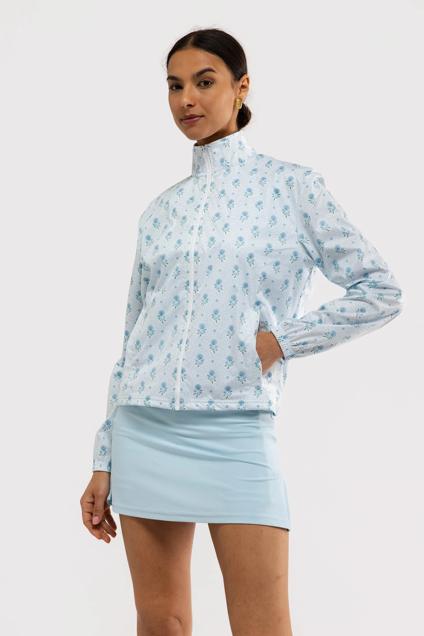 Weezie Jacket - Blue Dot Floral | Smith and Quinn