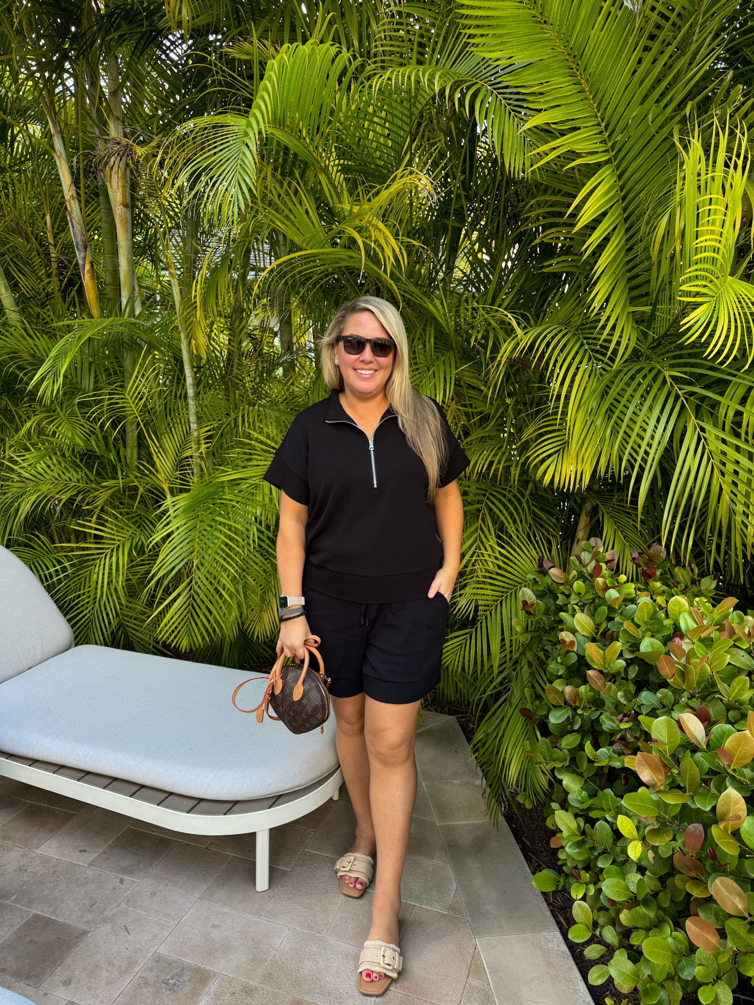 I can’t get enough of these Varley short sets! The 5.5” inseam is perfect for taller gals (I’m 5’9”) and this material couldn’t be softer! I’m a Varley convert! This short sleeved top has finally been restocked too! I’m wearing a large in the top and XL in the shorts. I paired it with these Target sandals (fit true to size) and my favorite Louis Vuitton seashell purse.   #ltkover40 #ltkmidsize #ltktravel #ltkfindsunder100 #ltkfindsunder50 #ltkshoecrush #ltkseasonal #ltkotbag

#LTKOver40 #LTKMidsize #LTKFindsUnder100