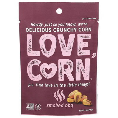 Love Corn, Crunchy Corn, Smoked BBQ, 1.6 oz (45 g) | iHerb