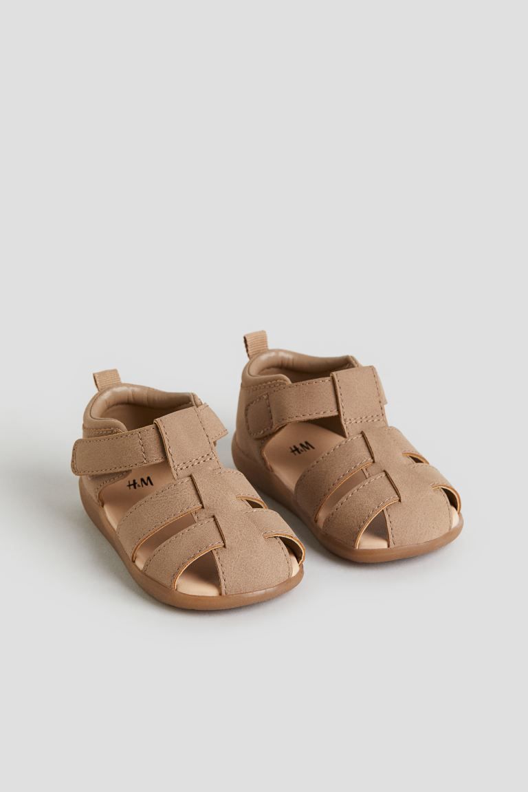 Strappy Sandals - Dark beige - Kids | H&M US | H&M (US + CA)