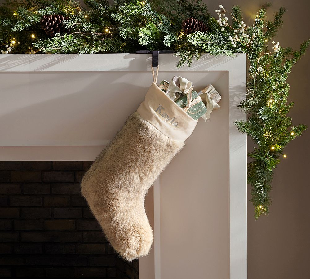 Mink Faux Fur Stocking | Pottery Barn CA