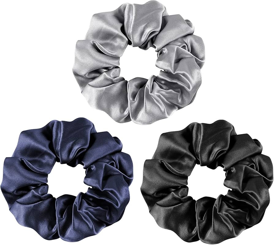 OLESILK 100% Silk-Scrunchie for Women, Silk-Hair-Scrunchies for Curly Hair, Silk Hair Ties, Elast... | Amazon (US)