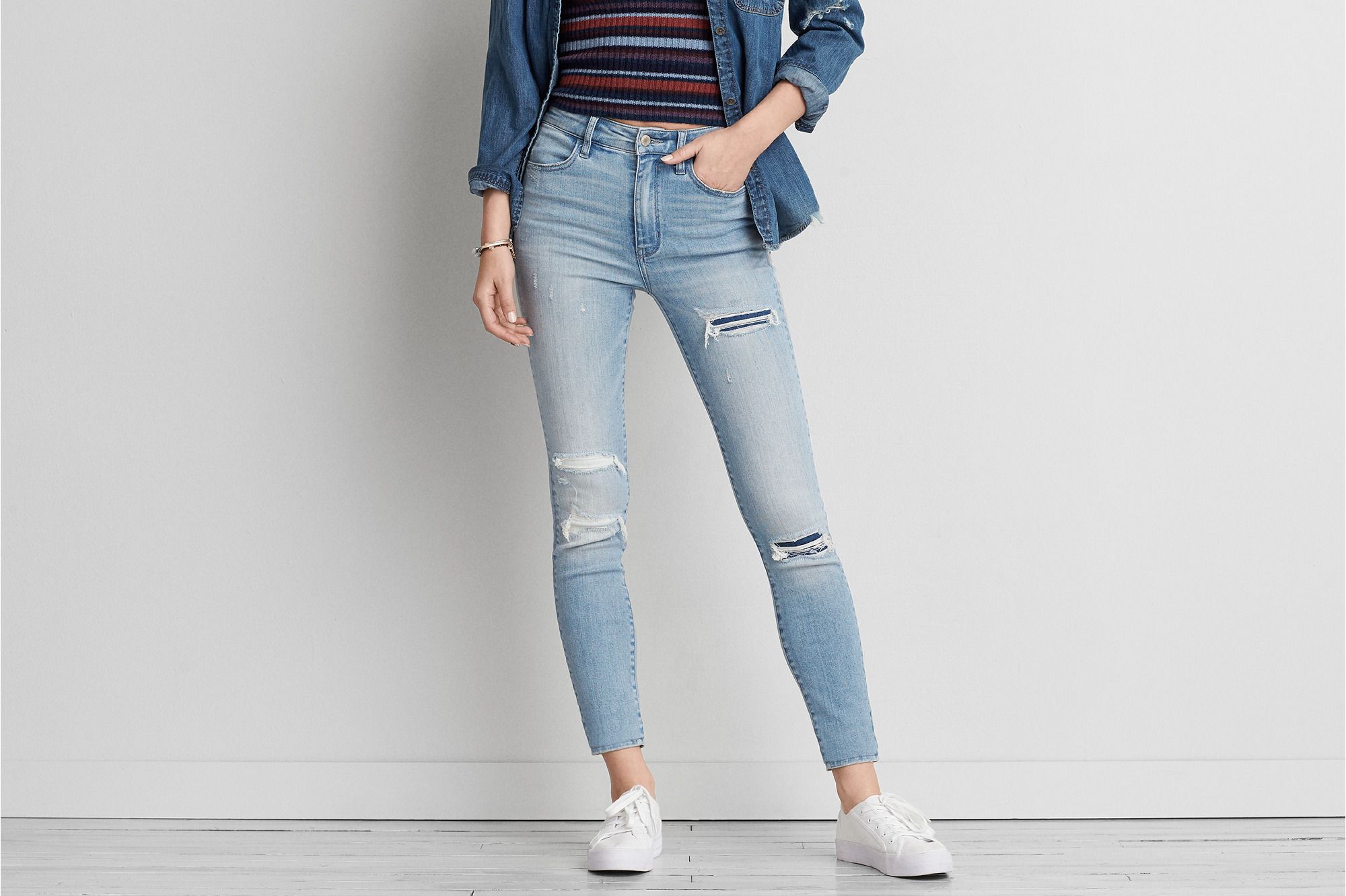 AEO Denim X Super Hi-Rise Jegging, Torn Up | American Eagle Outfitters (US & CA)