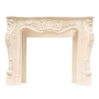 Historic Mantels Designer Series Louis XIII 47 in. x 53 in. Cast Stone Mantel-DL11001 - The Home ... | The Home Depot