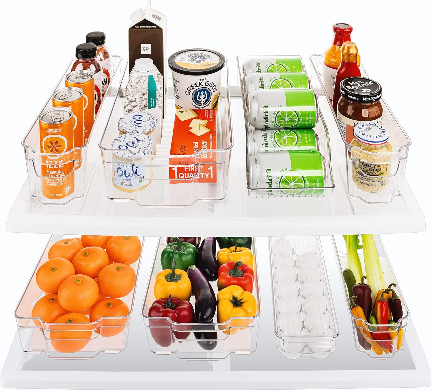 Sorbus Fridge Bins and Freezer Bins Refrigerator Organizer Stackable Food Storage Containers BPA-... | Amazon (US)