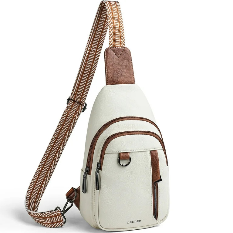 7L Sling Bag for Women & Men, Leather Anti-Theft Crossbody Backpack, Small Daypack Fanny Pack for... | Walmart (US)