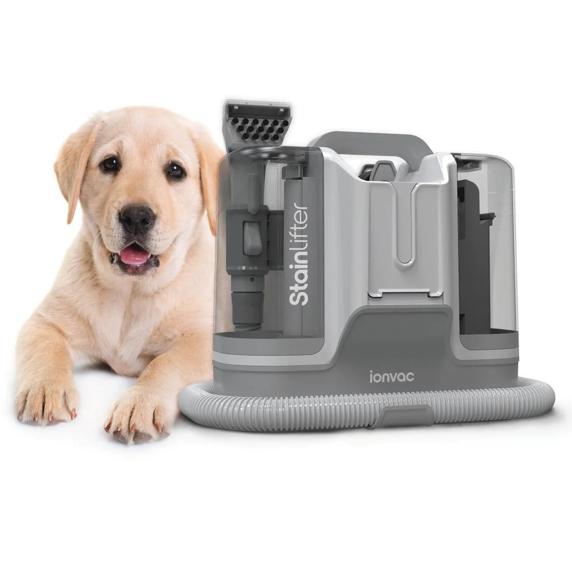 Ionvac Stain Lifter Portable Carpet and Upholstery Electric Steam Vacuum Cleaner, Gray | Walmart (US)