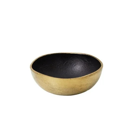 Serene Spaces Living Rustic Black & Gold Decorative Bowl | Walmart (US)