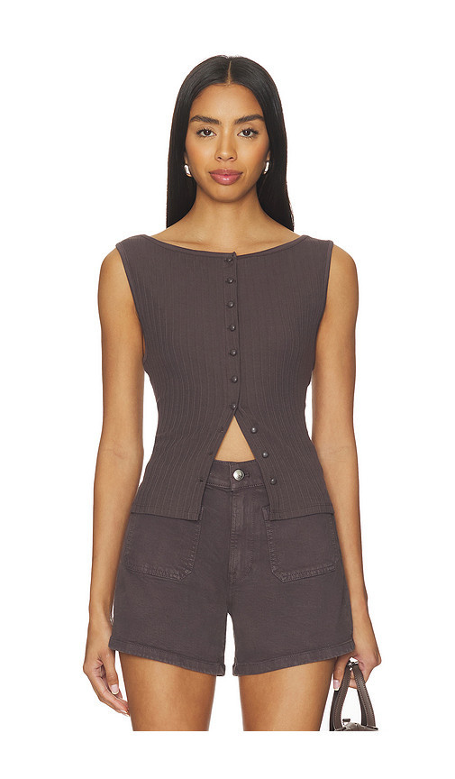 Madewell Textured Vest Top in Brown. Taglia XXS. Also in XS, S, M, L, XL. | Revolve Clothing (Global)