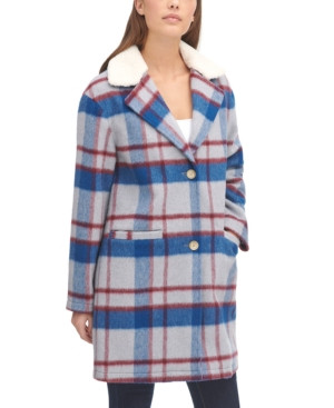 Levi's Women's Plaid Faux Fur Collar Jacket | Macys (US)