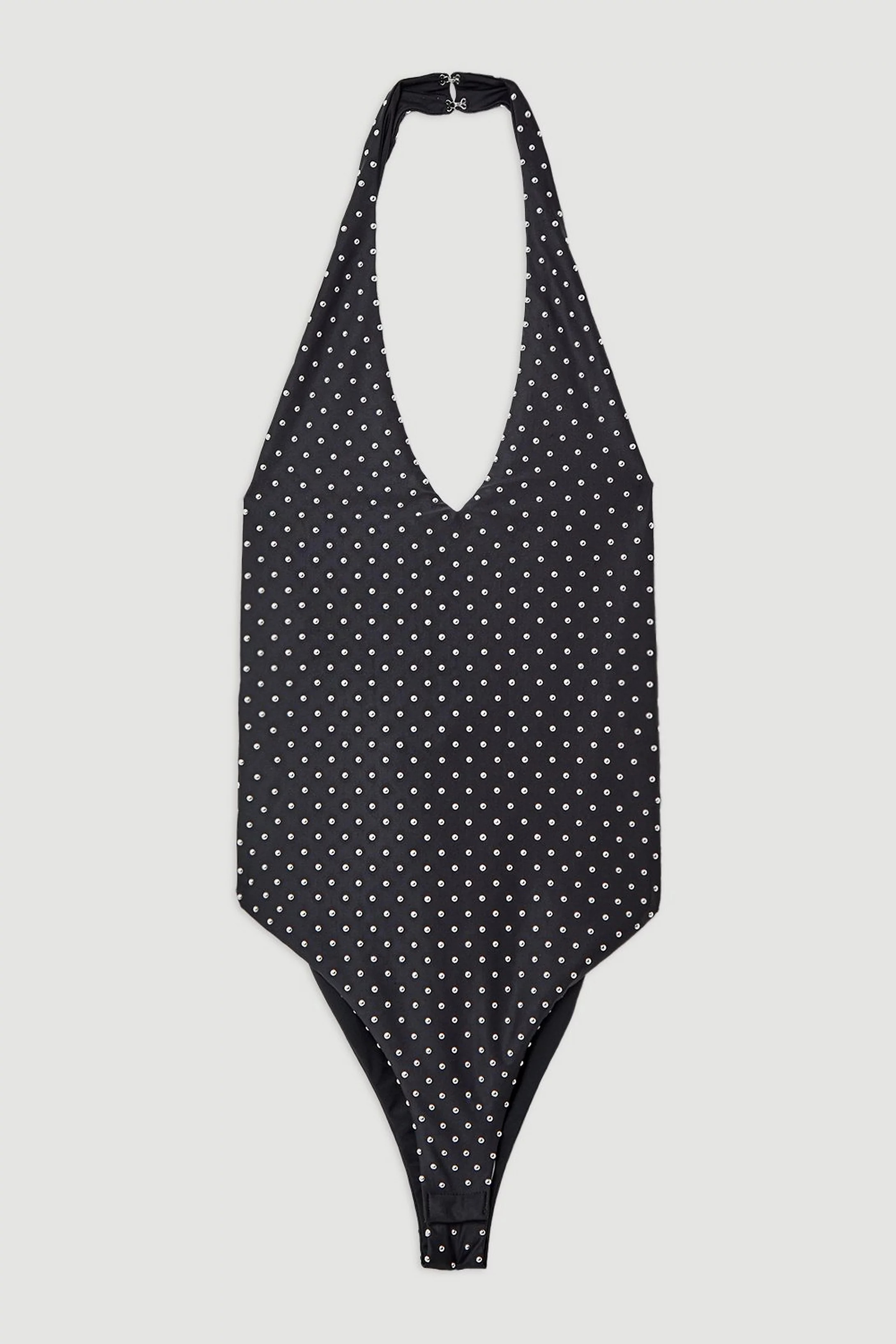 Studded Ponte Jersey Bodysuit | Karen Millen UK + IE + DE + NL