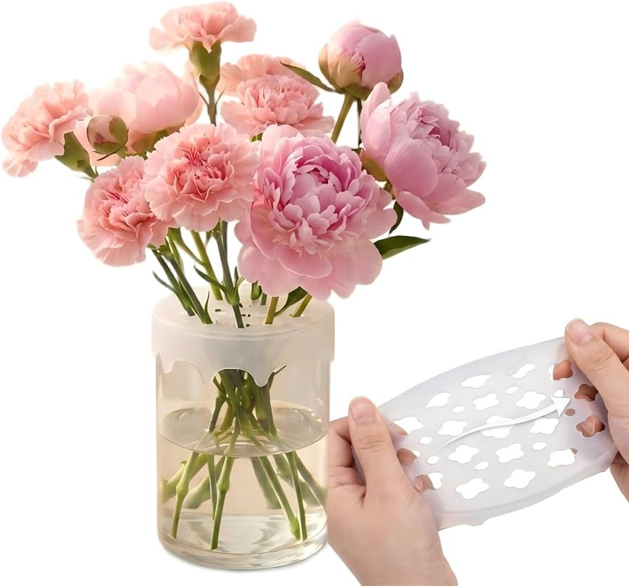 Blossom Grid Silicone Flower Arrangement, 2026 New Flexible Floral Stem Holder for Vases, Water P... | Amazon (US)