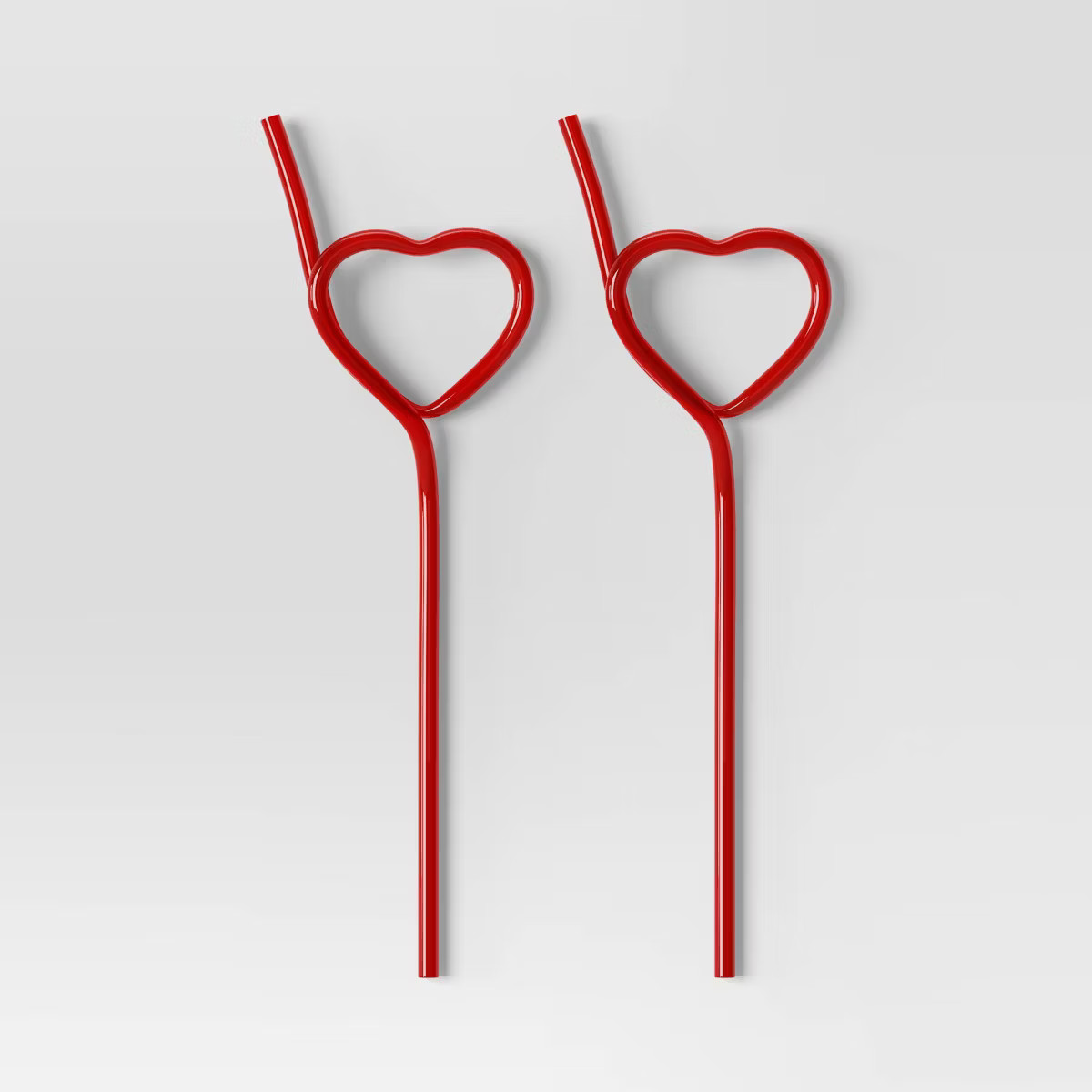2pc Figural Heart Reusable Straws Red - Room Essentials™ | Target