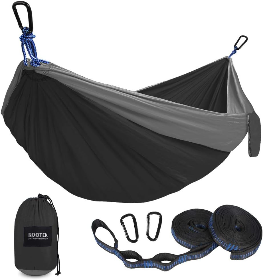 Kootek Camping Hammock Double & Single Portable Hammocks with 2 Tree Straps, Lightweight Nylon Pa... | Amazon (US)