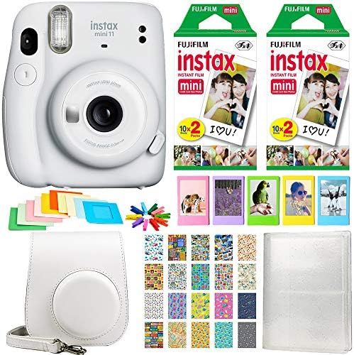 Fujifilm Instax Mini 11 Instant Camera - Ice White (16654798) + 2X Fujifilm Instax Mini Twin Pack... | Amazon (US)