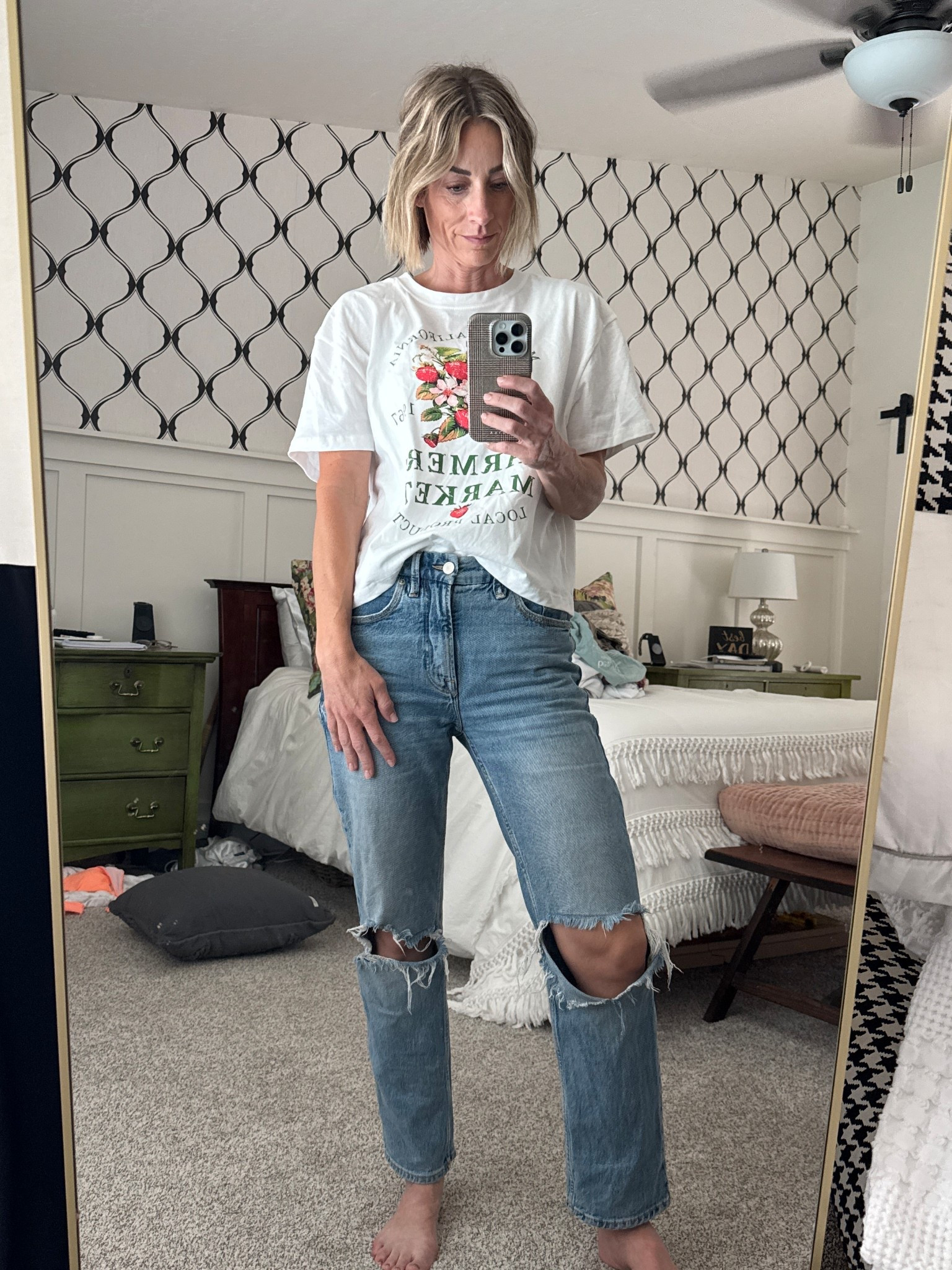 This Farmers Market shirt is currently at TJMaxx for less than $10. Run!