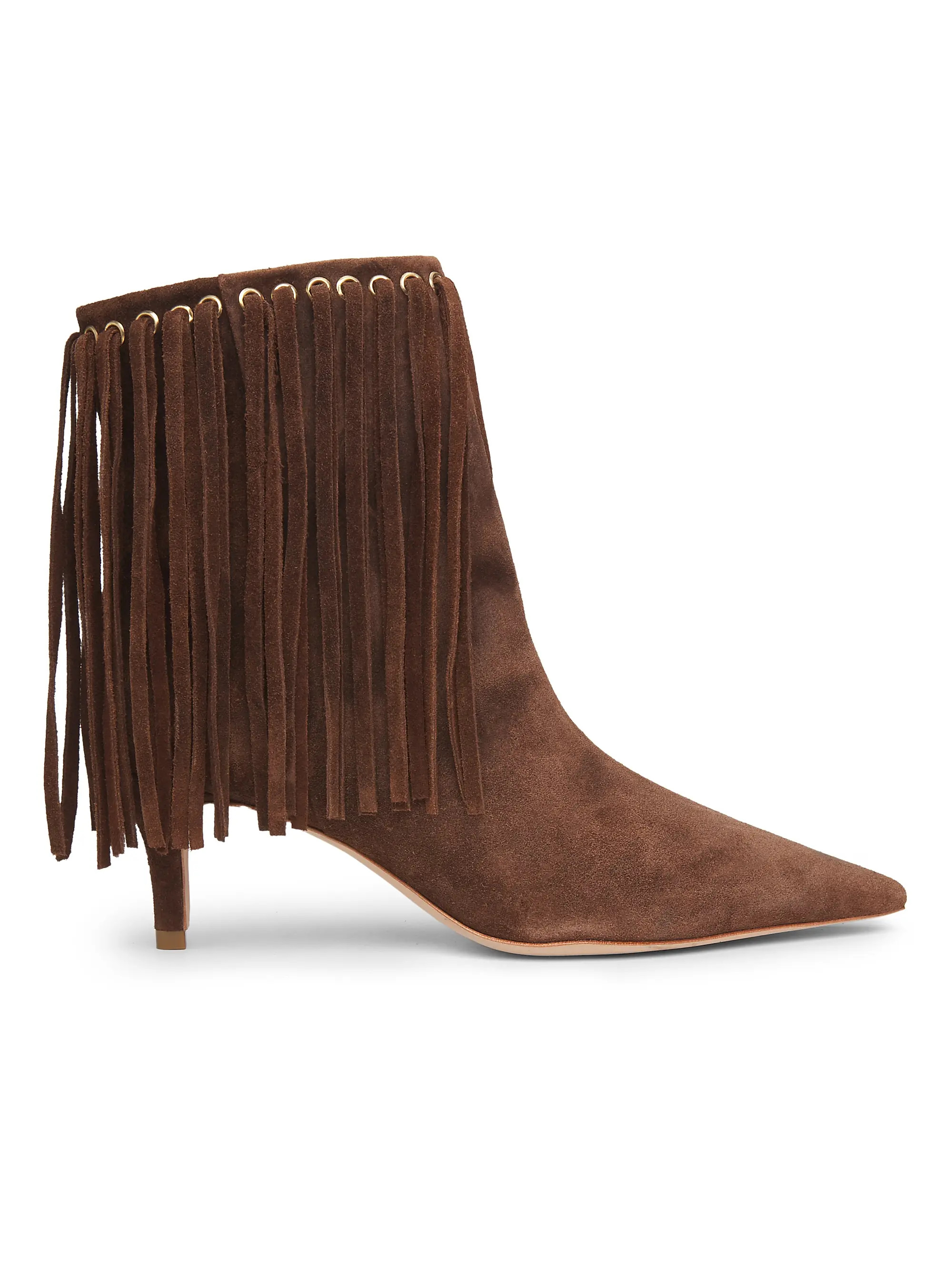 Cinq à Sept Sammy Fringe Suede Ankle Boots | Saks Fifth Avenue | Saks Fifth Avenue