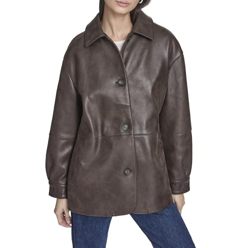 Levi's Women's Relaxed Fit Faux Leather Blazer | Amazon (US)