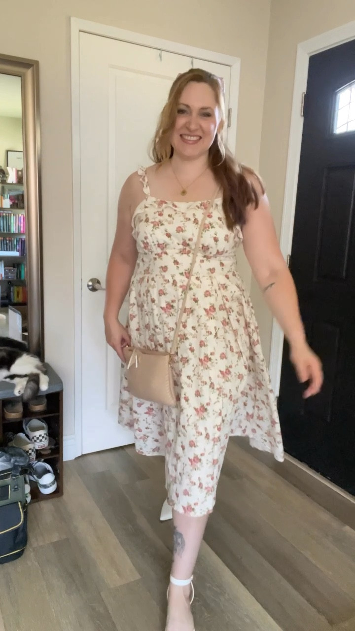 I got together with some of my favorite girls for a Bridgerton themed afternoon tea, and ofc I had to dress the part.

Dress is size large, but because of the stretchy back, I probably could have sized down.

This was the first time I wore these shoes too and they were so comfy! 

#LTKBeauty #LTKFindsUnder50 #LTKMidsize